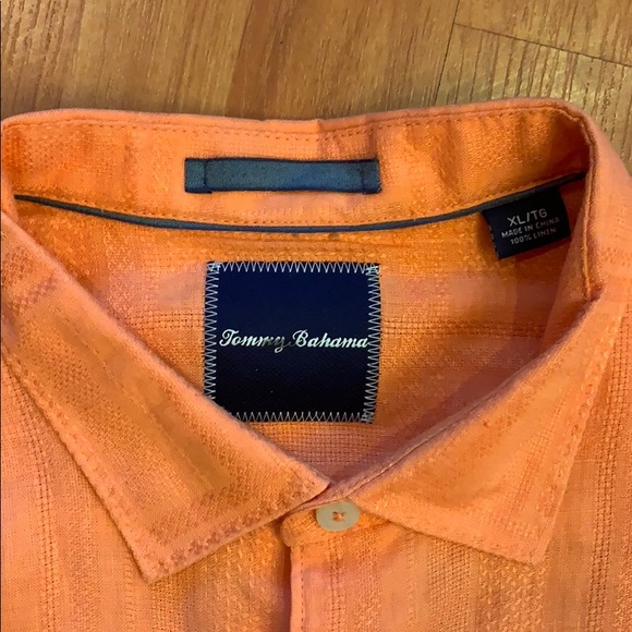 100% linen single pocket button down shirt - Picture 2 of 4